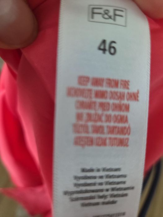 Elegancka przewiewna lniana sukienka czerwona 46 damska xxl wiskoza