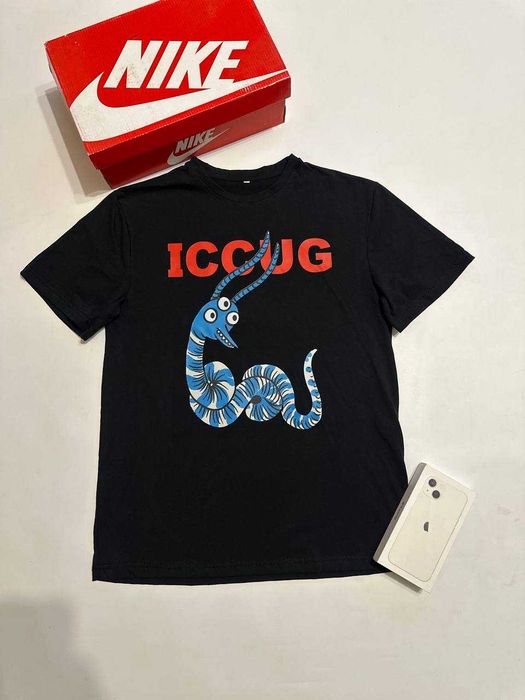 Футболка Gucci drip drill/ gucci iccug/ Гучі / чорна /футболки / гусінь/ гучі гусінь / унісекс/ майка