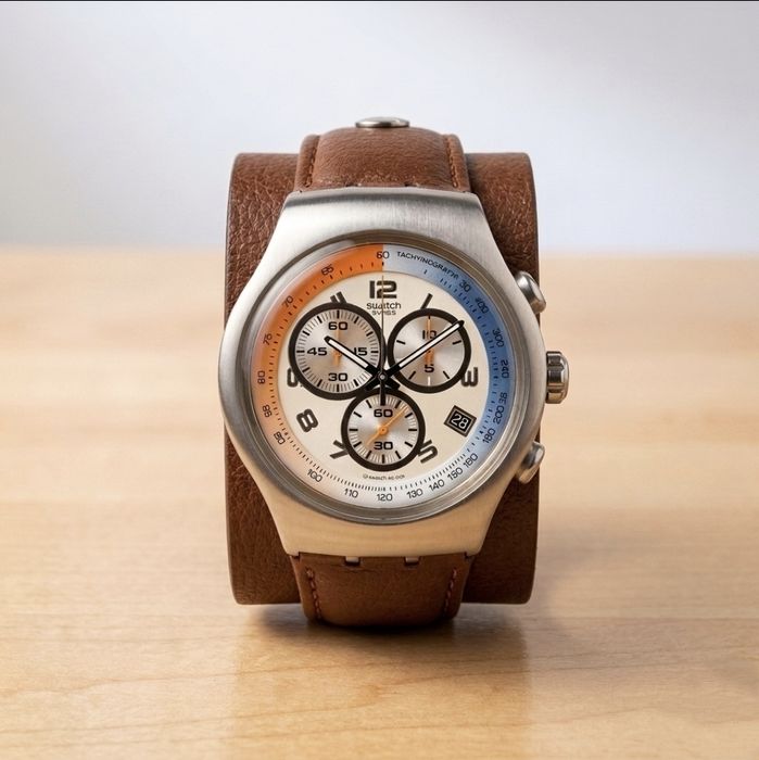 Relógio Swatch Irony The Chrono Top Relief - YOS404, de 2005