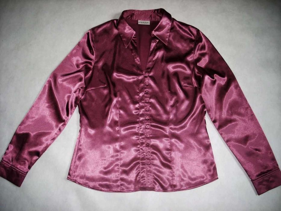 C&A  Koszula Bordowa Satynowa 38