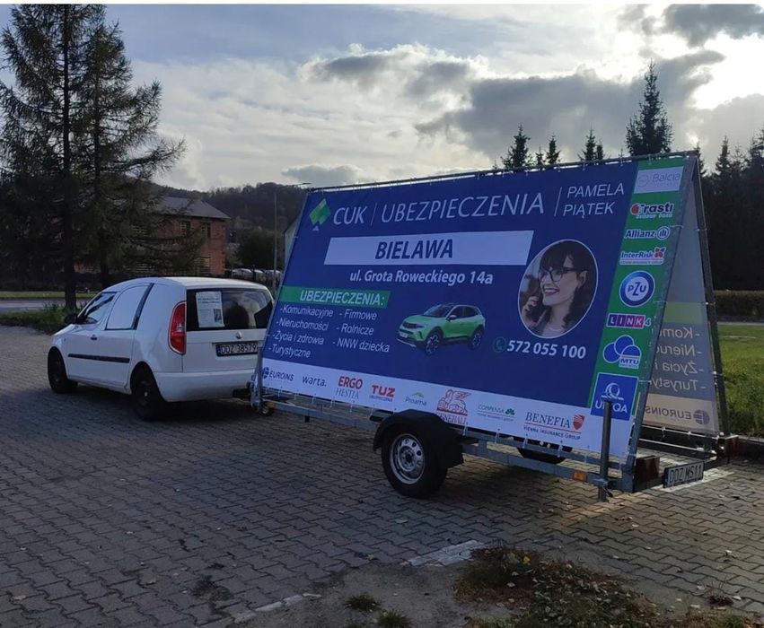 Mobilna Reklama, powierzchnia reklamowa 4x2, 5x2