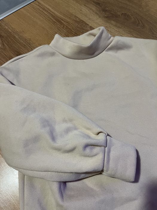 Bluza bawełniana ocieplana na polarku uni luźna oversize