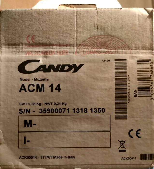 Filtr do okapu Candy ACM 14 pasuje do modelu okapu CCE 16X