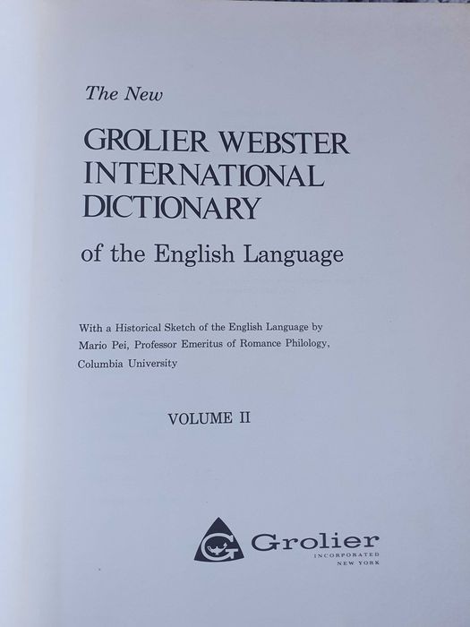 Dicionário/Enciclopédia THE NEW GROLIER WEBSTER INT. DICTIONARY - 1976