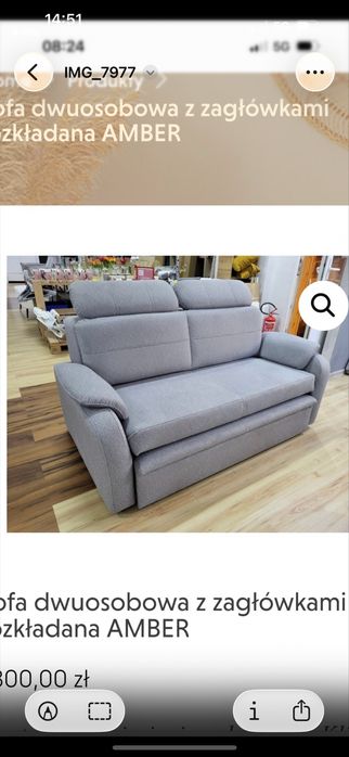 Sofa zaglowki rozkladana