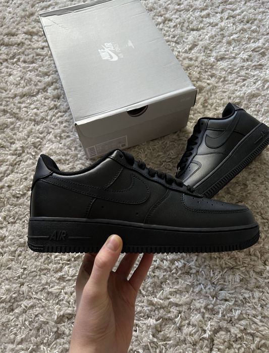 Кросівки Nike Air Force 1 low classic / чорні класичні найк форс
