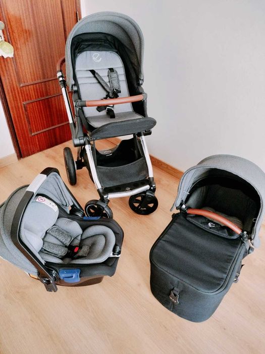 Carrinho trio Kawai + Micro BB + Koos iSize R1 Cold Black