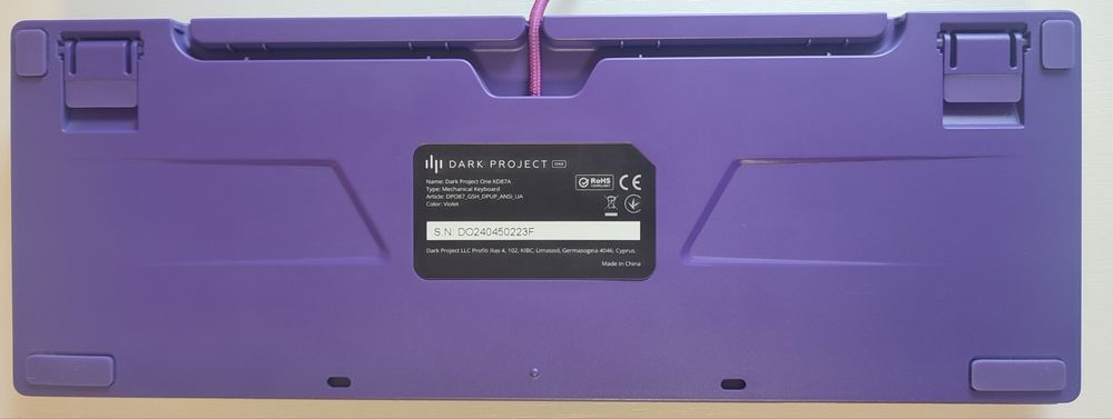 Механічна клавіатура Dark Project One KD87A RGB Violet/White / Повний комплект