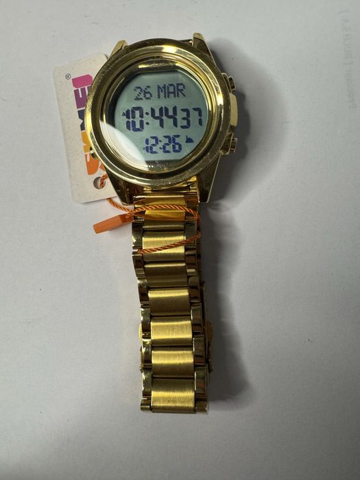 NOWY SKMEI 1667 męski cyfrowy zegarek złoty zegarki elektroniczne