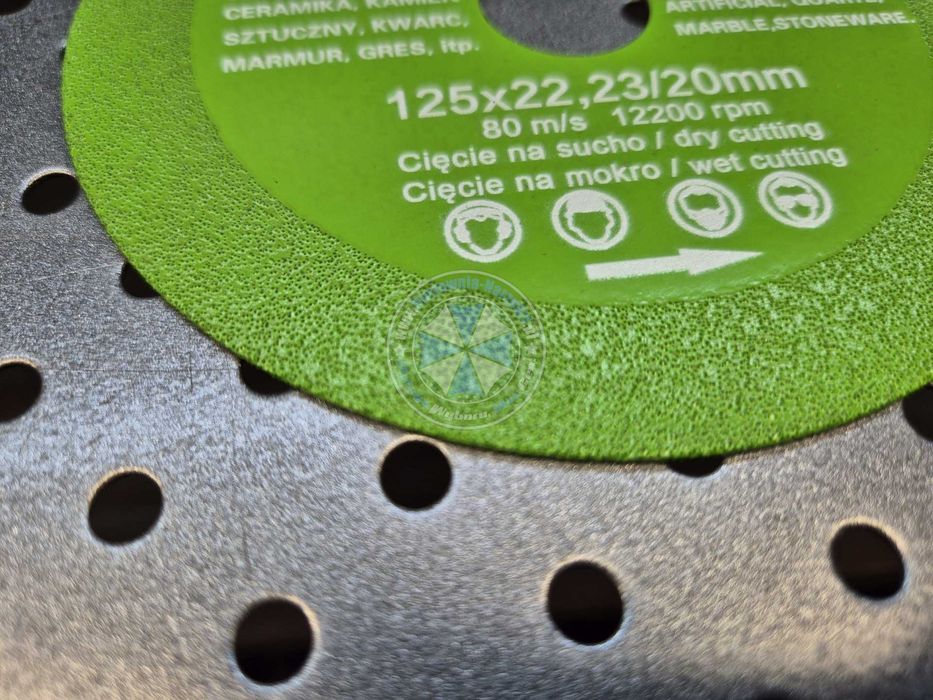 Tarcza diamentowa do szkła 125mm tarcza do gresu płytek ceramicznych