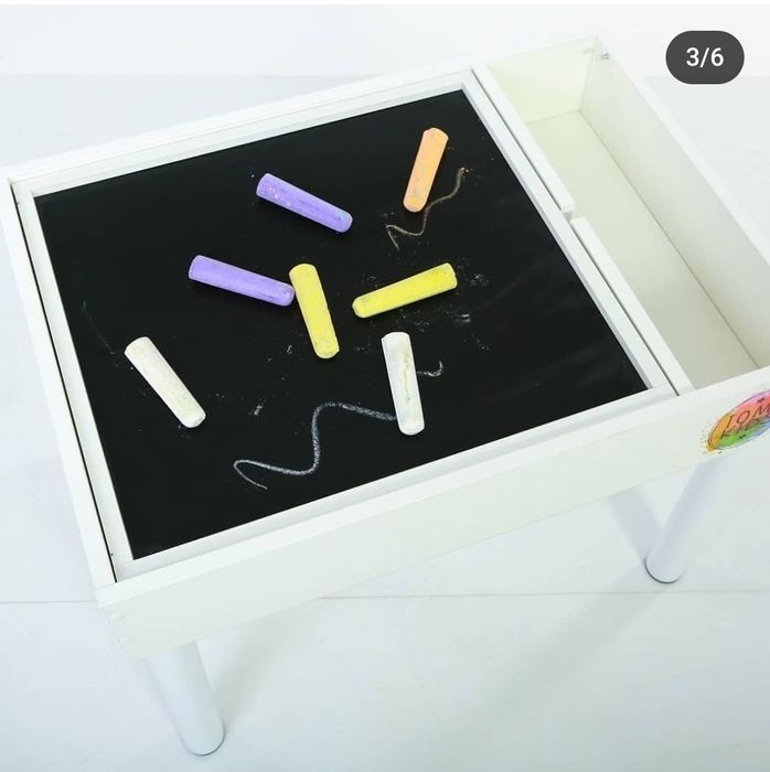 Детский световой стол-песочница с графитной доской + стул