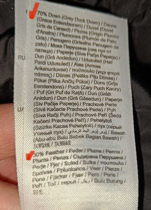 Класичний чорний натуральний пуховик для підлітка або пані S-М Esprit