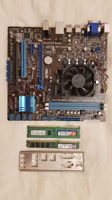 Продам в комплекте б/у материнскую плату + 2 оперативные памяти