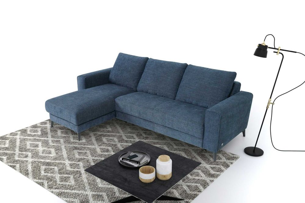 SCOPY niebieski narożnik z funkcją spania