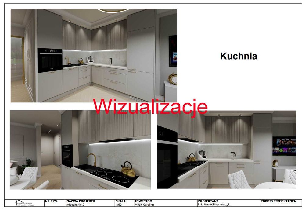 Projekt wnętrz tanio,  wizualizacja mieszkania