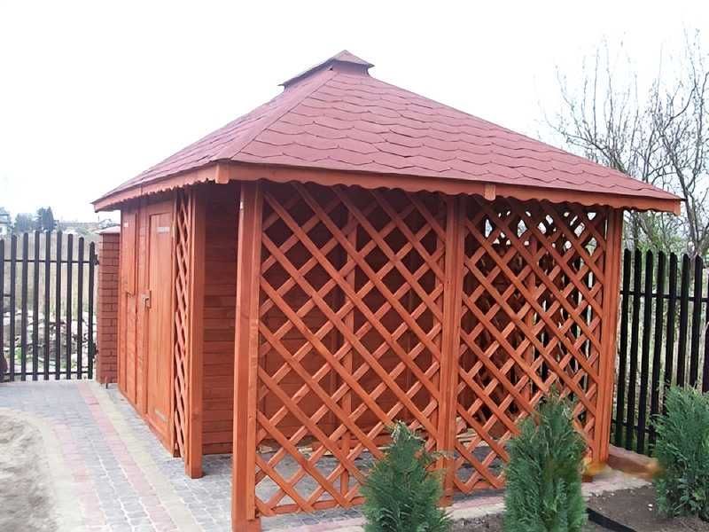 Drewutnia Mroczek dach 4-spadowy 3x4,5 PRODUCENT