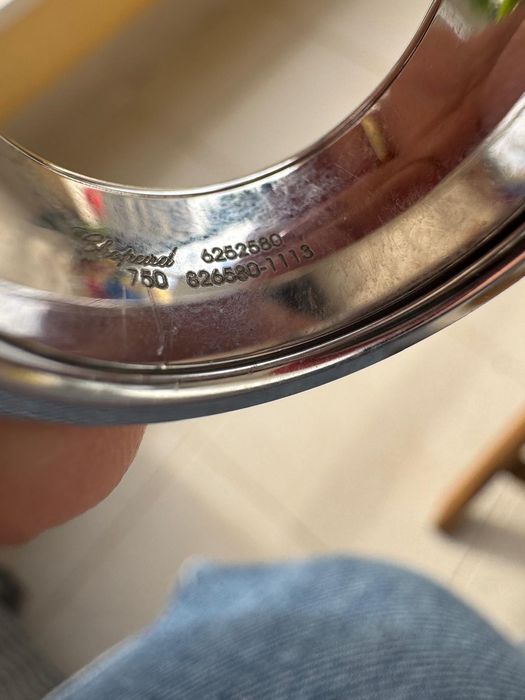 Anel Chopard Ice Cube Ring - Ouro Branco 18K com Certificado de Origem