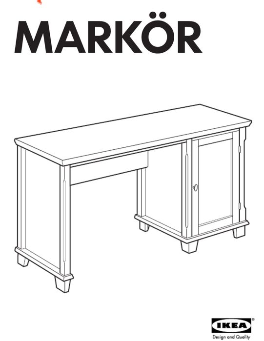 SOSNOWE biurko Ikea MARKOR, drewniane