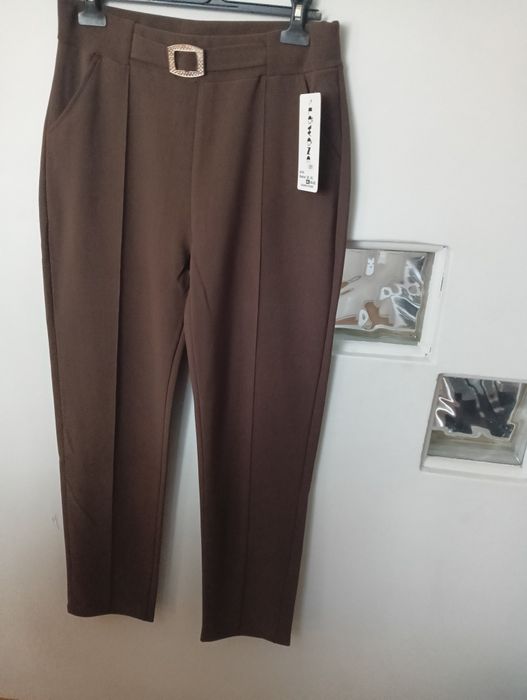 Eleganckie spodnie brązowe