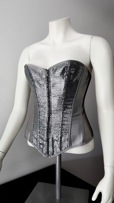 Corselet Corset Corpete lantejoulas + Cuecas fio dental