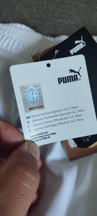 Calções oficiais AC Milan e Puma