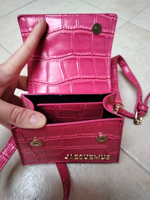 Torebka Jacquemus różowa skóra węża