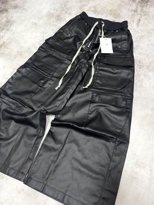 RICK OWENS waxed jeans джинси рик овенс cargo bella штаны чорні широкі