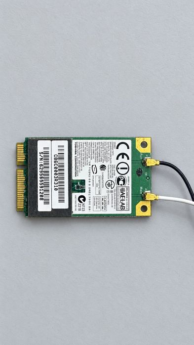 Placa Wi-Fi Atheros AR5B91 Toshiba + 2 antenas - Mini PCIe