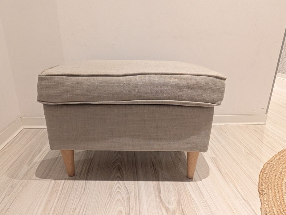 Ikea Strandmon Podnóżek  beżowy taupe