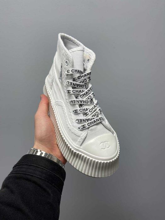 Кросівки Chanel Sneakers Platform White premium | Кроссовки жіночі