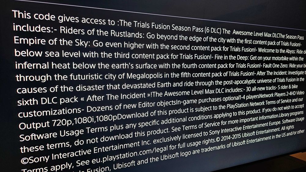 Trials Fusion The Awsome Max Edition + DLC PS4 Playstation 4