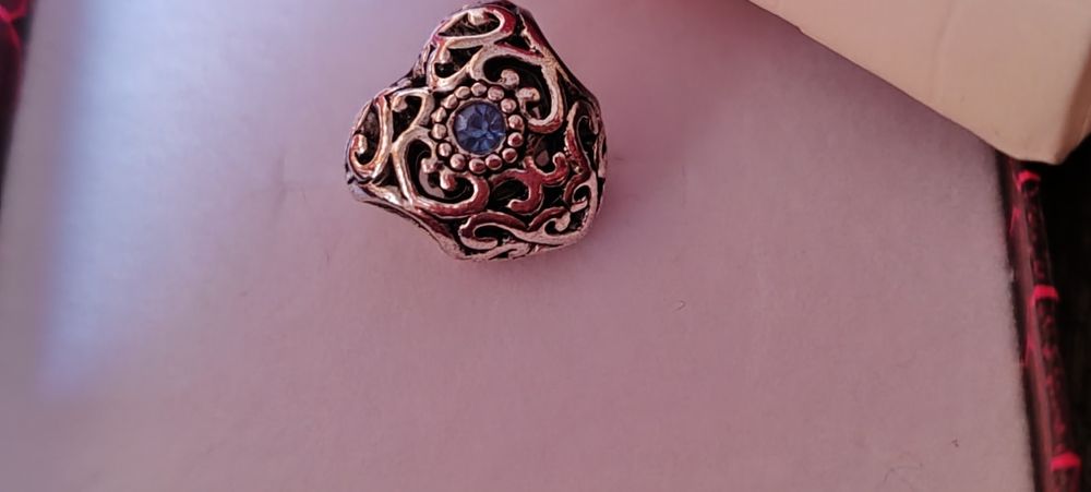 Pingente para pulseira Pandora: Coração / pedra do mês março