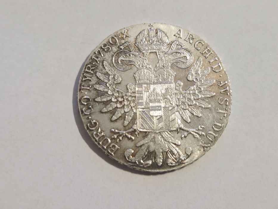 Srebrna moneta Talar 1780r. S.F. - Maria Teresa srebro 833