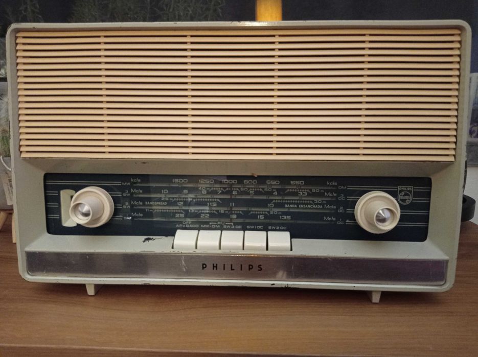 Retro radio Philips B3X16A - rádio válvulas antigo [c/ FM e Bluetooth]