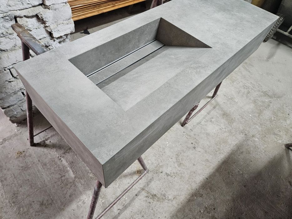 Wykonanie umywalek  z płytek gresowych, spieków granitów i innych