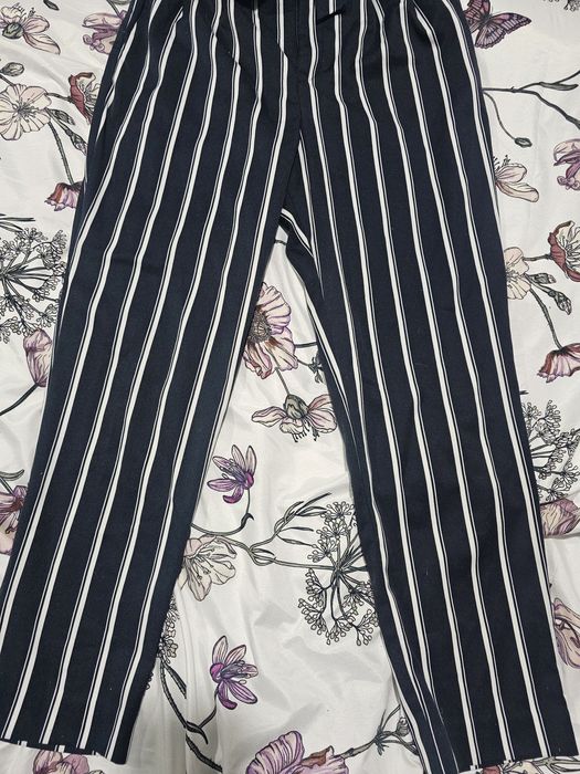Spodnie damskie proste do kostek chinosy H&M M