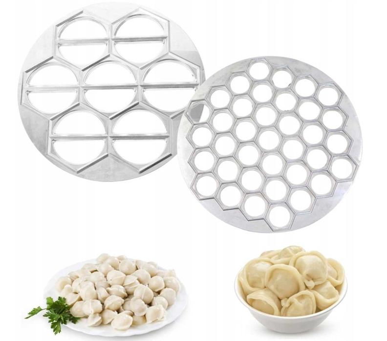 FORMY STALOWE 2 SZTUKI forma wykrojnik NA PIEROGI uszka ravioli