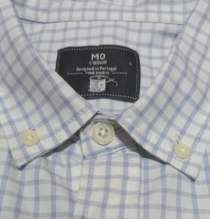 Camisa da MO xadrez azul nova