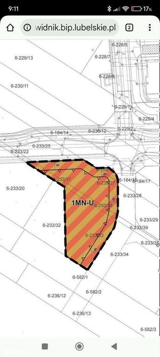 Świdnik Działka USŁUGOWA do 100% / Budowlana nr działki 6-233/33