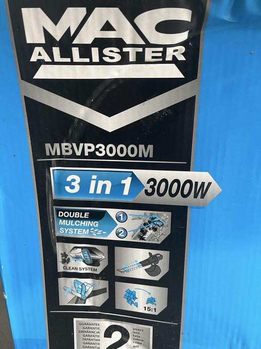Dmuchawa odkurzacz do lisci MACALLISTER 3000W