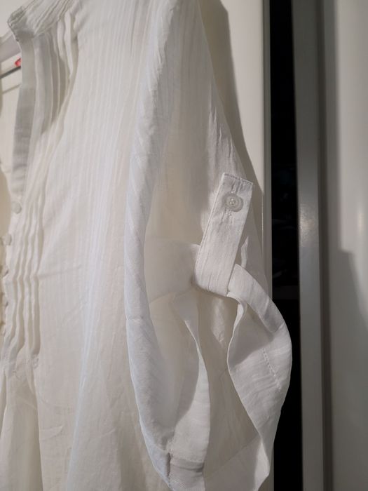 Bluzka koszula tunika 44 biała bawełna