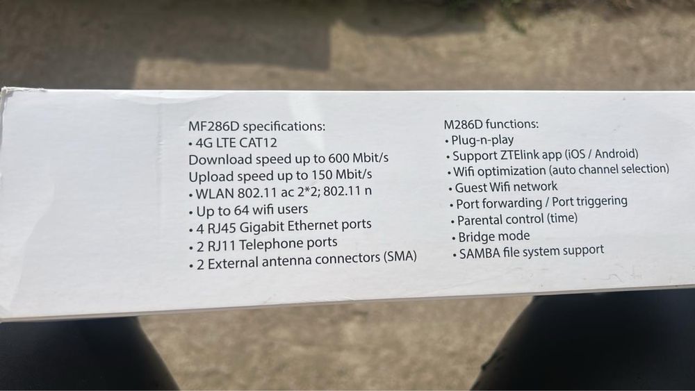 Високошвидкісний 4G роутер-модем/роутер USB WI-FI 3G/4G LTE ZTE MF286D