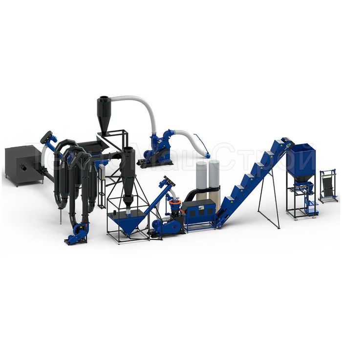 Лінія гранулювання Линия гранулирования пеллет Обладнання для пелет.