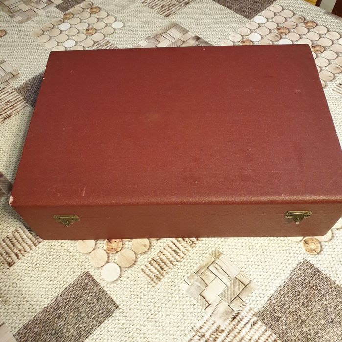 Sztućce gerlach lata 70 komplet 55 sztuk w skrzyni drewnianej