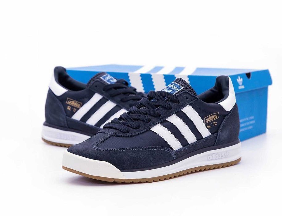 Мужские кроссовки Adidas SL 72 Blue&White Premium. 40-45