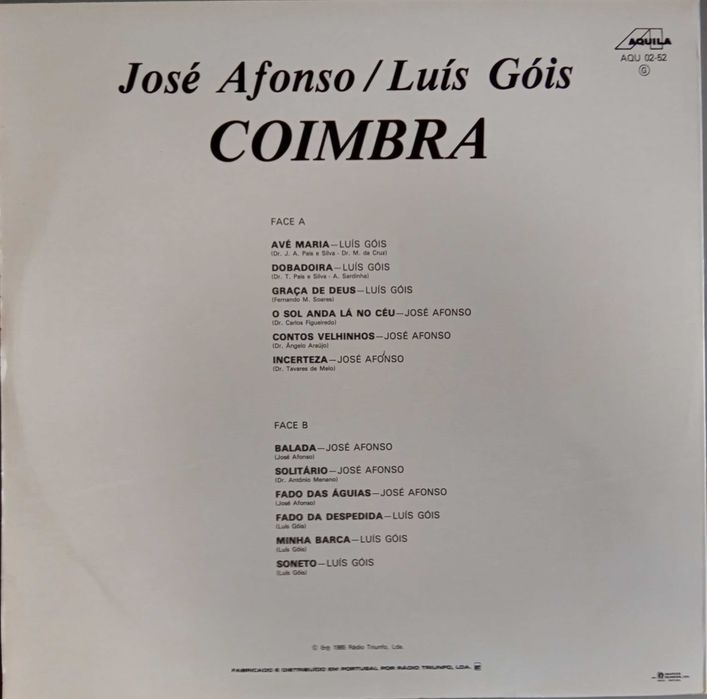 José Afonso / Luis Góis	- - - - -		Coimbra	- - - - -	LP