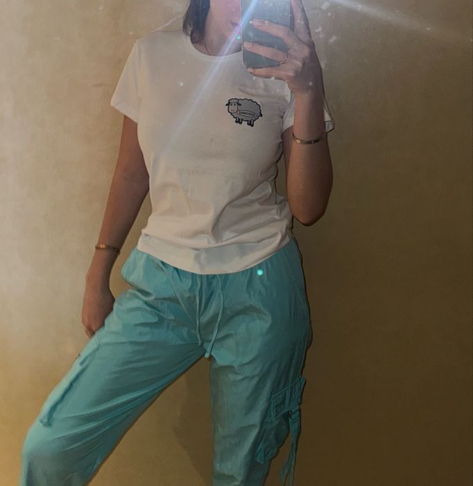 Спортивні штани берюзового кольору