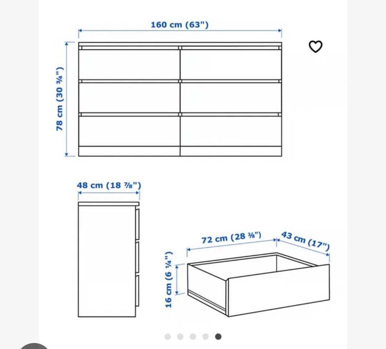Comoda + camiseiro malm(ler anúncio)