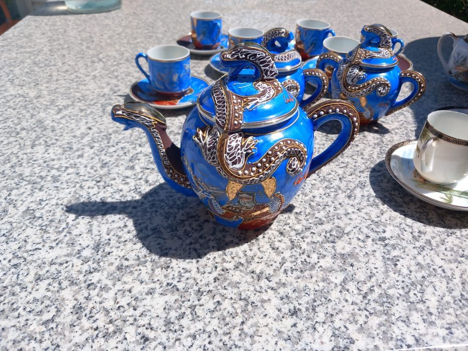 Serviços louça chinesa e japonesa