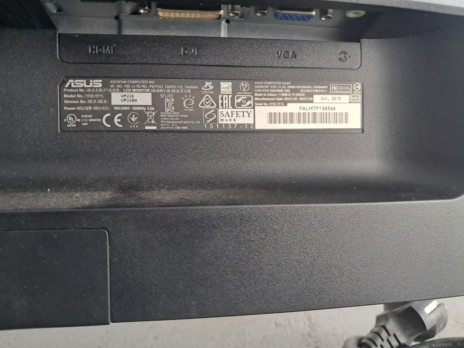 Monitor ASUS 21,5" VP228H
